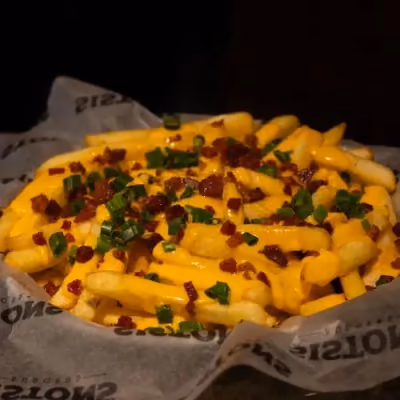 Papas Cheddar, Bacon y verdeo — Fries